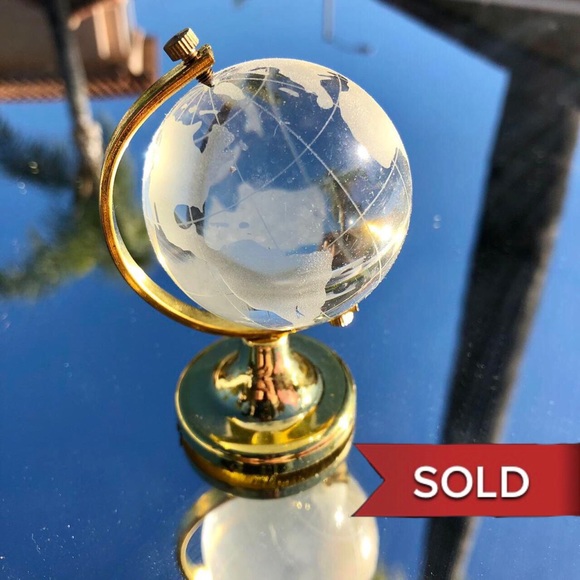 Romantic Mini Golden Glass Globe
